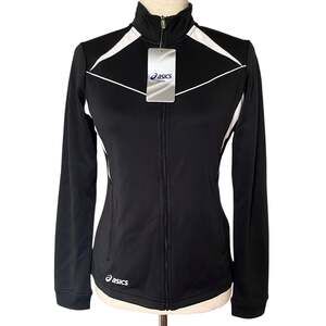 NEW ASICS Junior's Cali Track Sports Jacket Black Size Large Full Zip Soccer